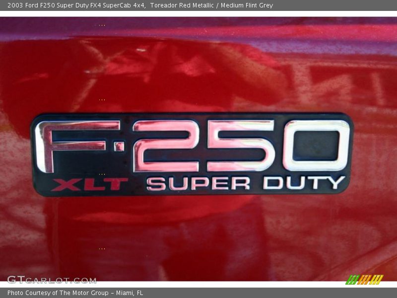 Toreador Red Metallic / Medium Flint Grey 2003 Ford F250 Super Duty FX4 SuperCab 4x4
