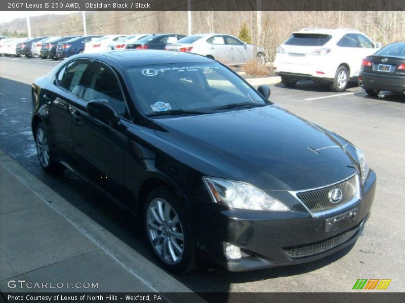 Obsidian Black / Black 2007 Lexus IS 250 AWD