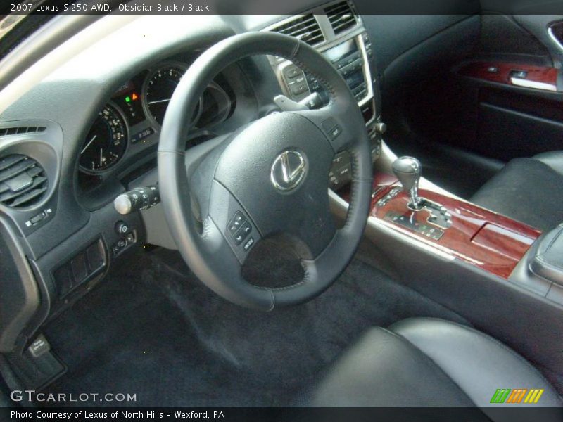 Obsidian Black / Black 2007 Lexus IS 250 AWD