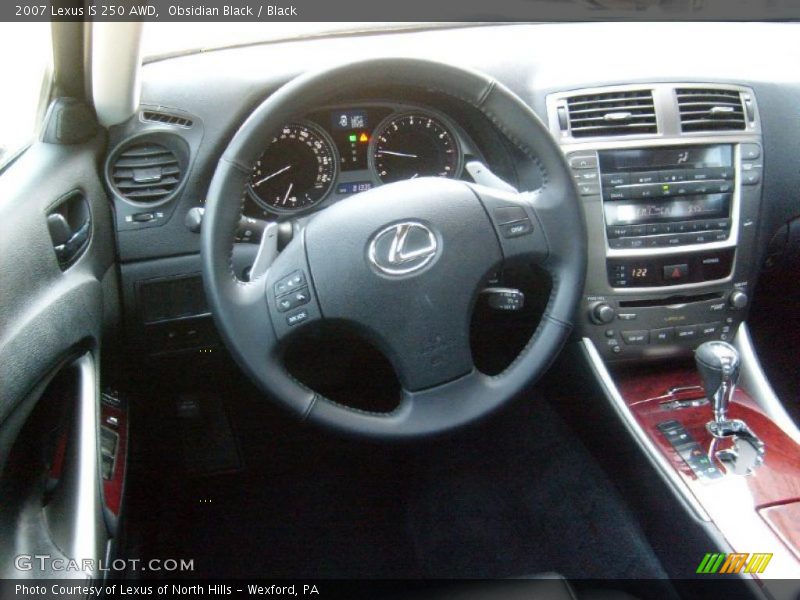 Obsidian Black / Black 2007 Lexus IS 250 AWD