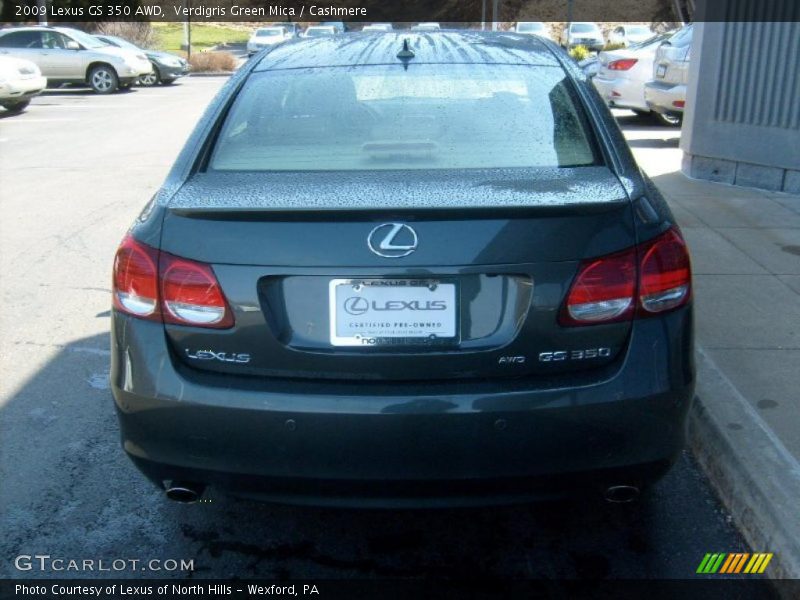 Verdigris Green Mica / Cashmere 2009 Lexus GS 350 AWD