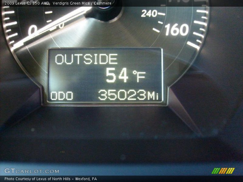 Verdigris Green Mica / Cashmere 2009 Lexus GS 350 AWD