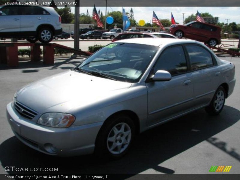 Silver / Gray 2002 Kia Spectra LS Sedan