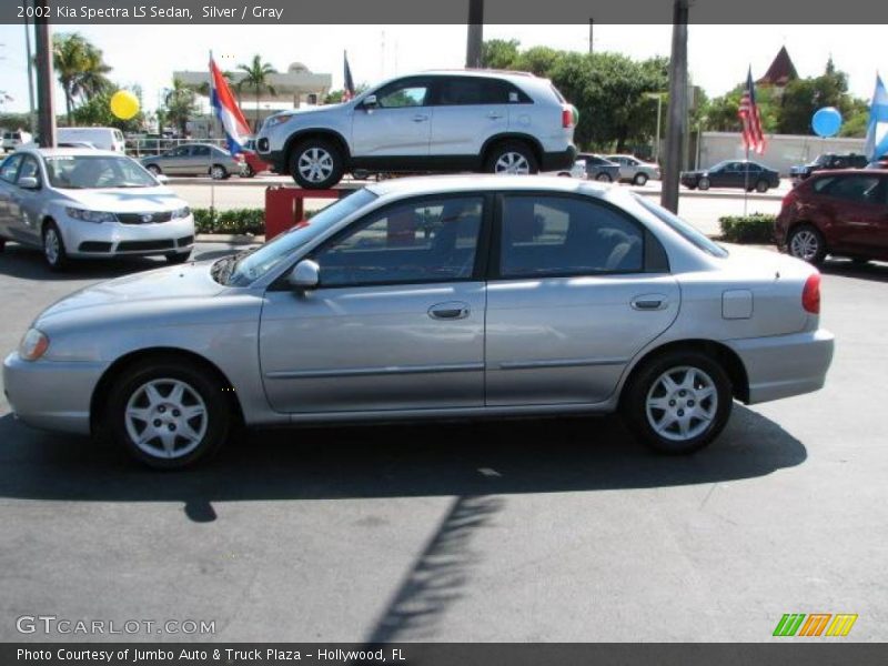 Silver / Gray 2002 Kia Spectra LS Sedan