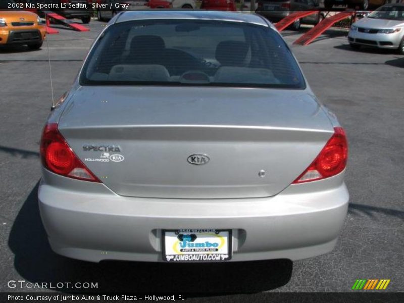 Silver / Gray 2002 Kia Spectra LS Sedan