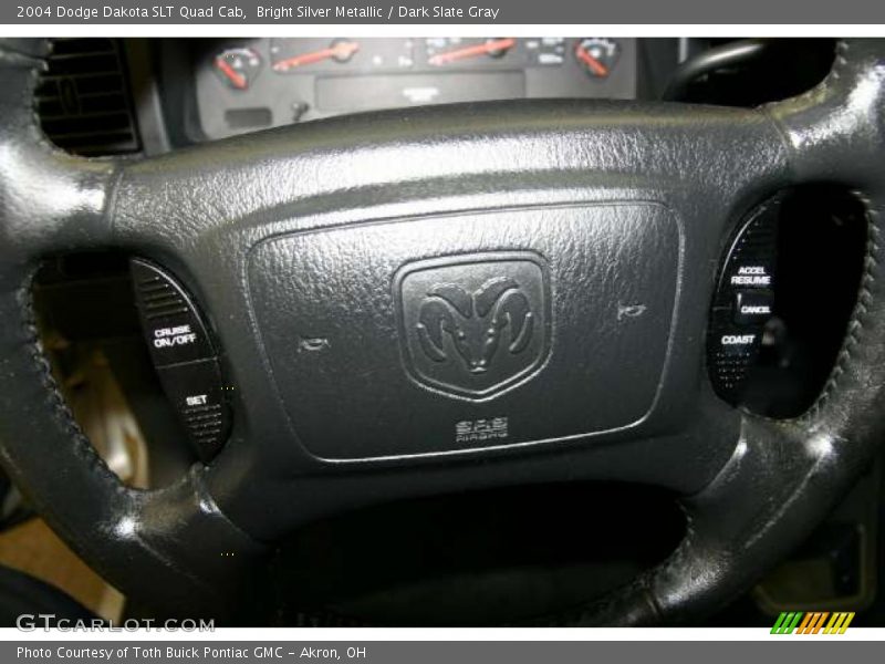 Bright Silver Metallic / Dark Slate Gray 2004 Dodge Dakota SLT Quad Cab