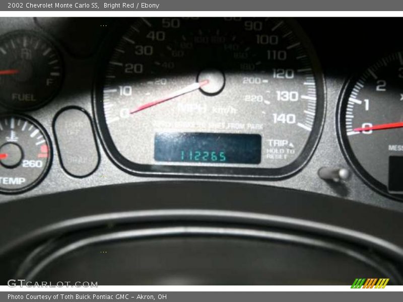 Bright Red / Ebony 2002 Chevrolet Monte Carlo SS