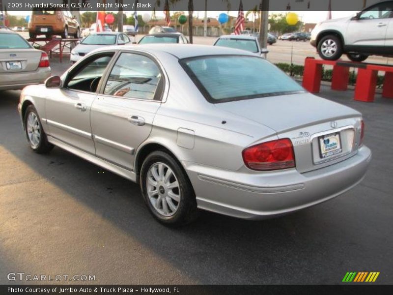 Bright Silver / Black 2005 Hyundai Sonata GLS V6