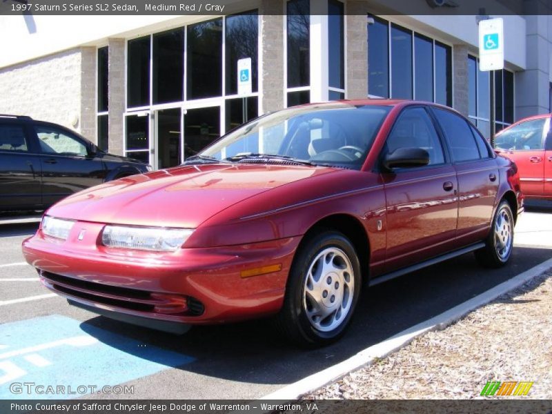 Medium Red / Gray 1997 Saturn S Series SL2 Sedan