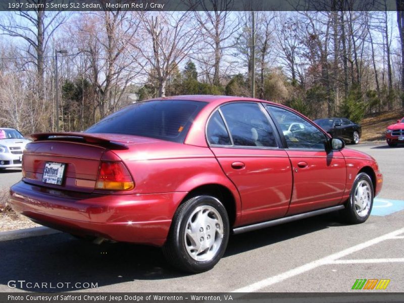 Medium Red / Gray 1997 Saturn S Series SL2 Sedan
