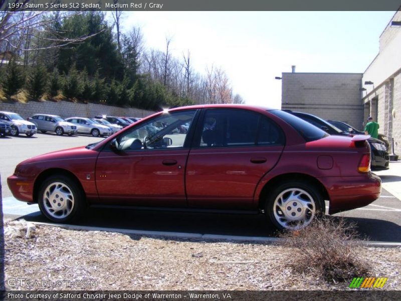 Medium Red / Gray 1997 Saturn S Series SL2 Sedan