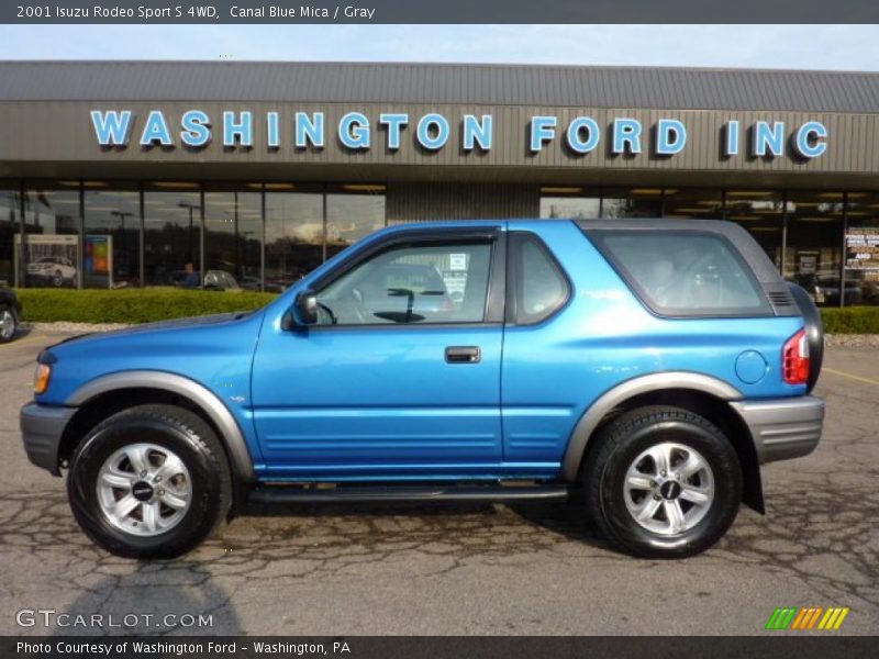 Canal Blue Mica / Gray 2001 Isuzu Rodeo Sport S 4WD