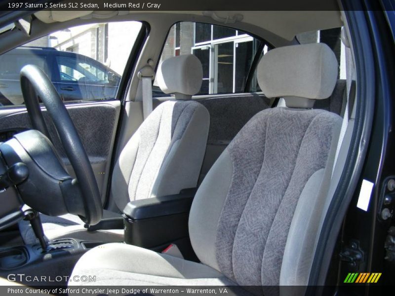 Medium Red / Gray 1997 Saturn S Series SL2 Sedan