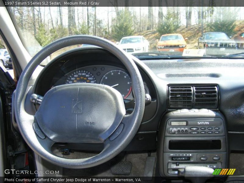 Medium Red / Gray 1997 Saturn S Series SL2 Sedan