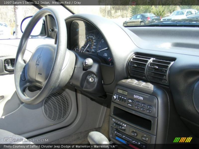 Medium Red / Gray 1997 Saturn S Series SL2 Sedan