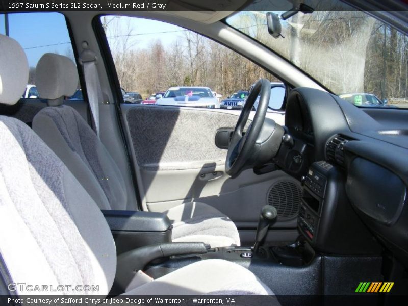 Medium Red / Gray 1997 Saturn S Series SL2 Sedan