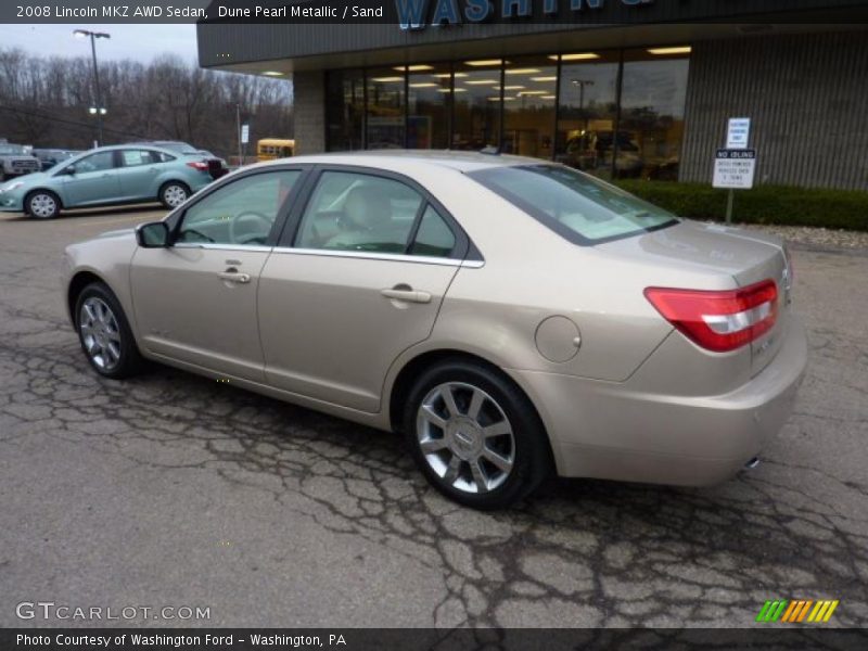 Dune Pearl Metallic / Sand 2008 Lincoln MKZ AWD Sedan