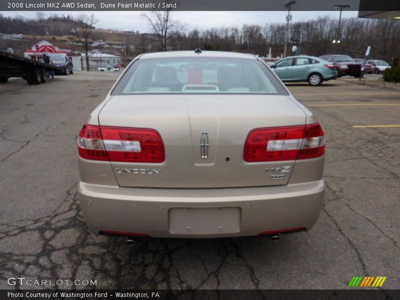 Dune Pearl Metallic / Sand 2008 Lincoln MKZ AWD Sedan