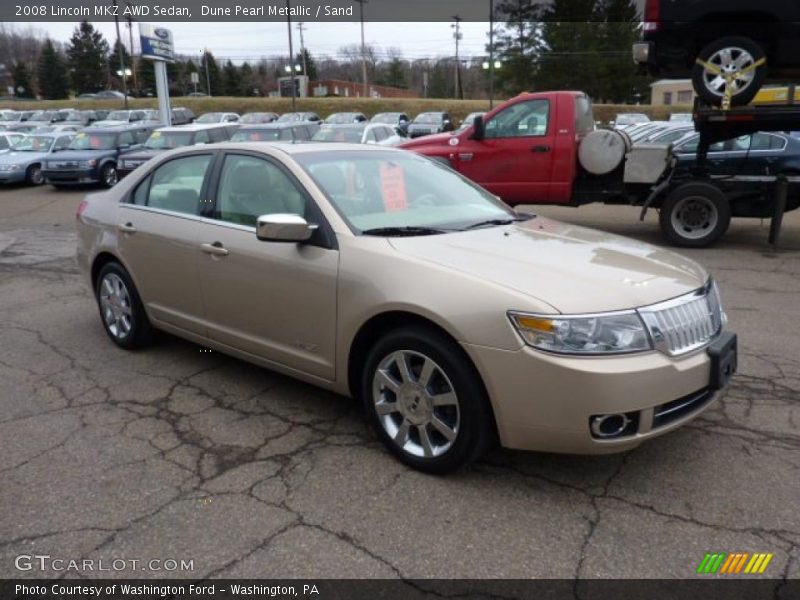 Dune Pearl Metallic / Sand 2008 Lincoln MKZ AWD Sedan