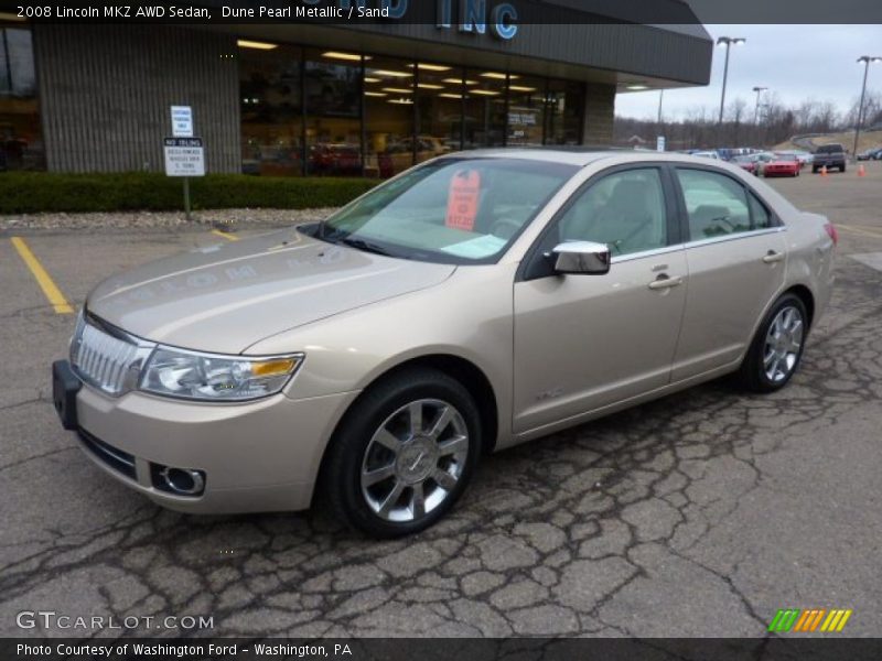 Dune Pearl Metallic / Sand 2008 Lincoln MKZ AWD Sedan