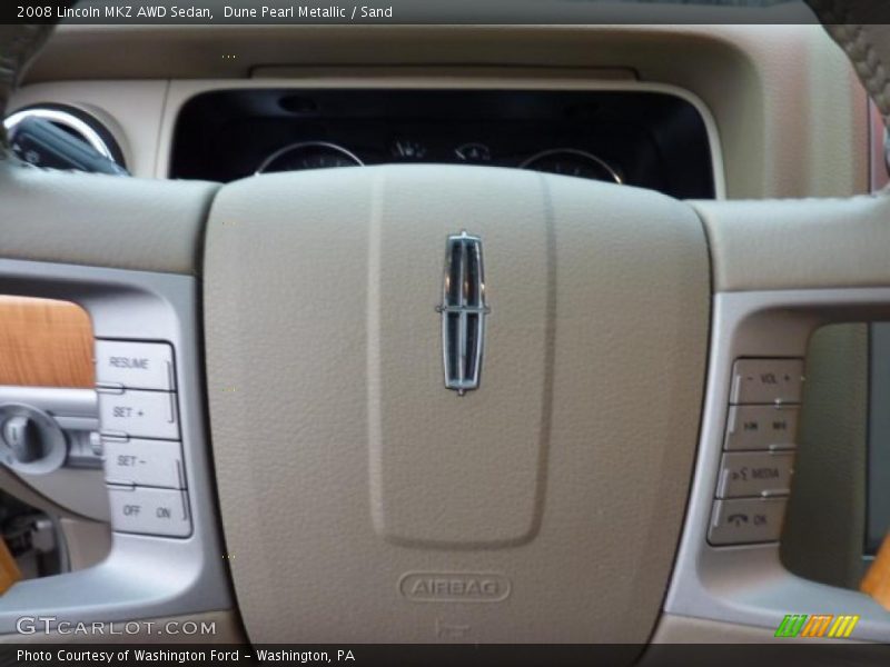 Dune Pearl Metallic / Sand 2008 Lincoln MKZ AWD Sedan