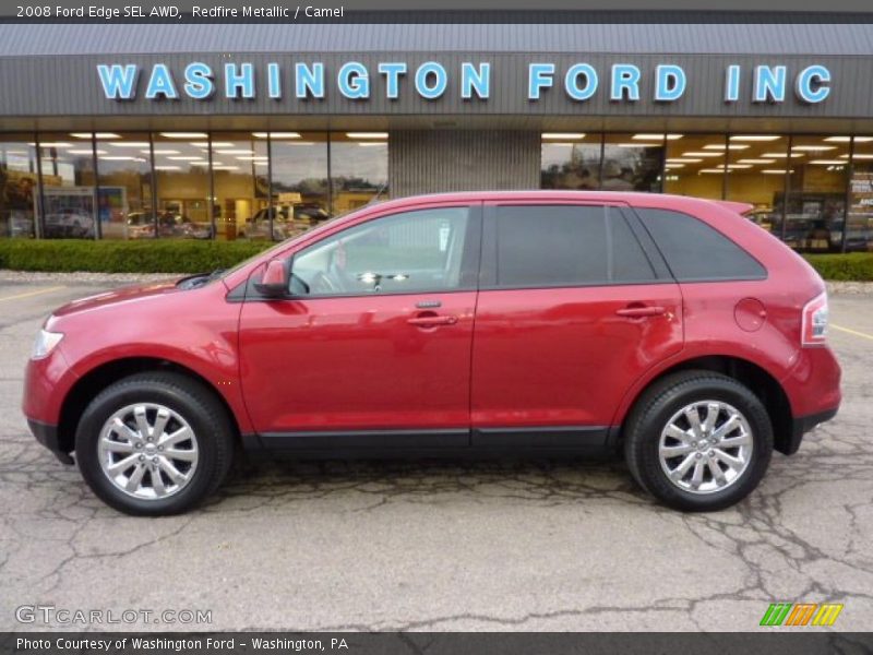 Redfire Metallic / Camel 2008 Ford Edge SEL AWD