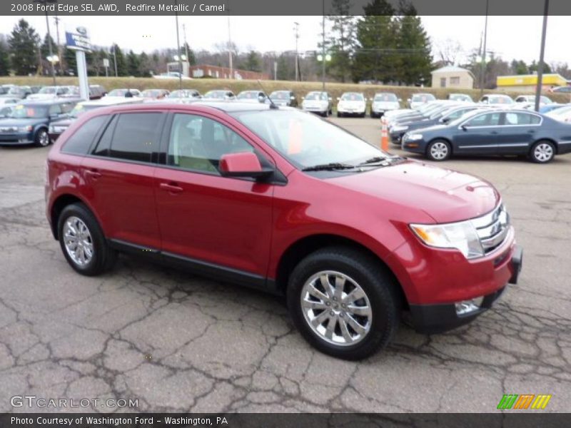 Redfire Metallic / Camel 2008 Ford Edge SEL AWD