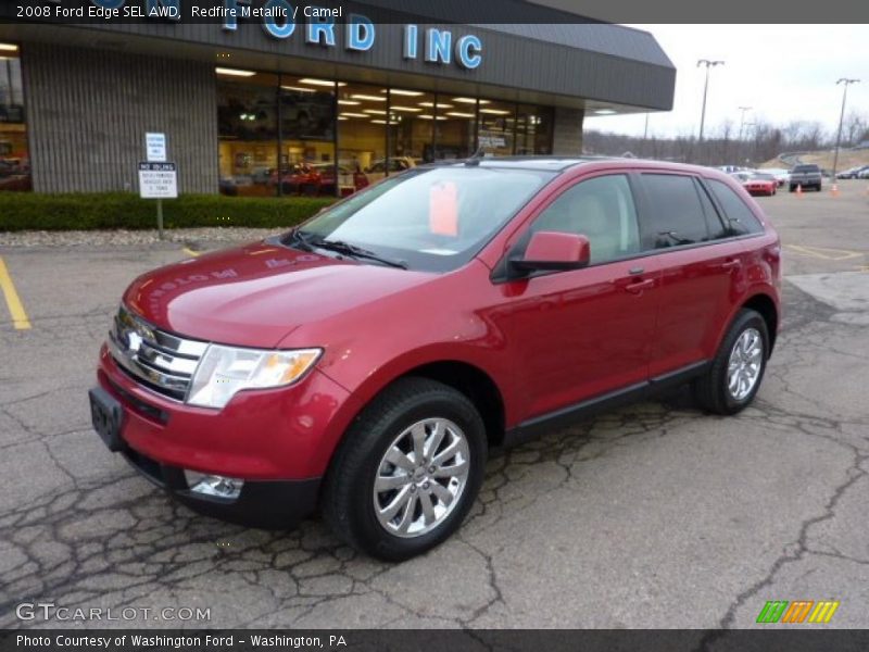 Redfire Metallic / Camel 2008 Ford Edge SEL AWD