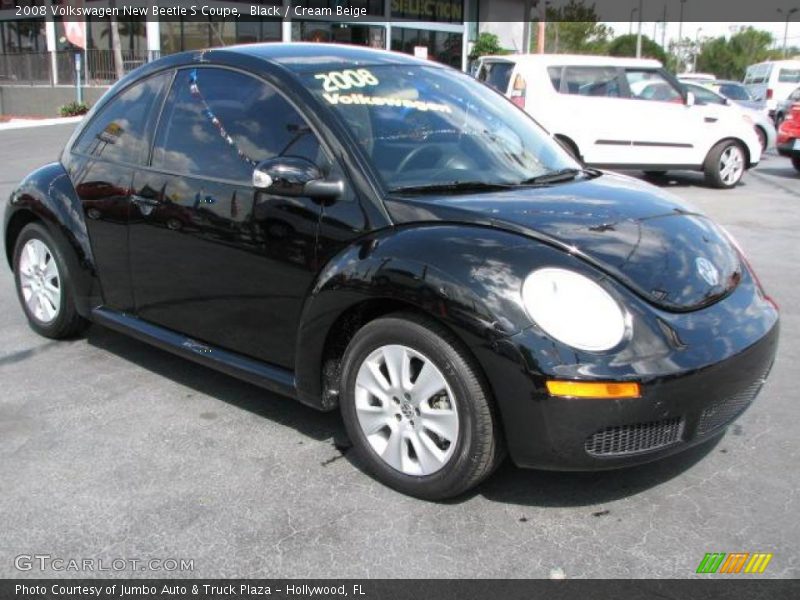 Black / Cream Beige 2008 Volkswagen New Beetle S Coupe