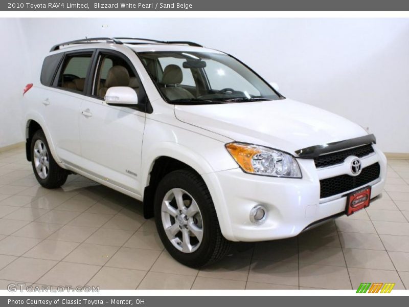 Blizzard White Pearl / Sand Beige 2010 Toyota RAV4 Limited