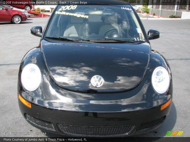 Black / Cream Beige 2008 Volkswagen New Beetle S Coupe