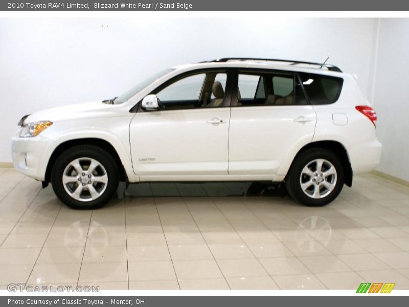 Blizzard White Pearl / Sand Beige 2010 Toyota RAV4 Limited