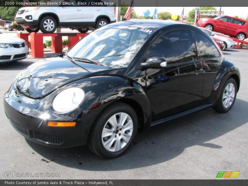 Black / Cream Beige 2008 Volkswagen New Beetle S Coupe