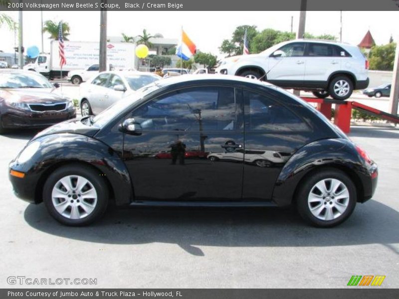 Black / Cream Beige 2008 Volkswagen New Beetle S Coupe