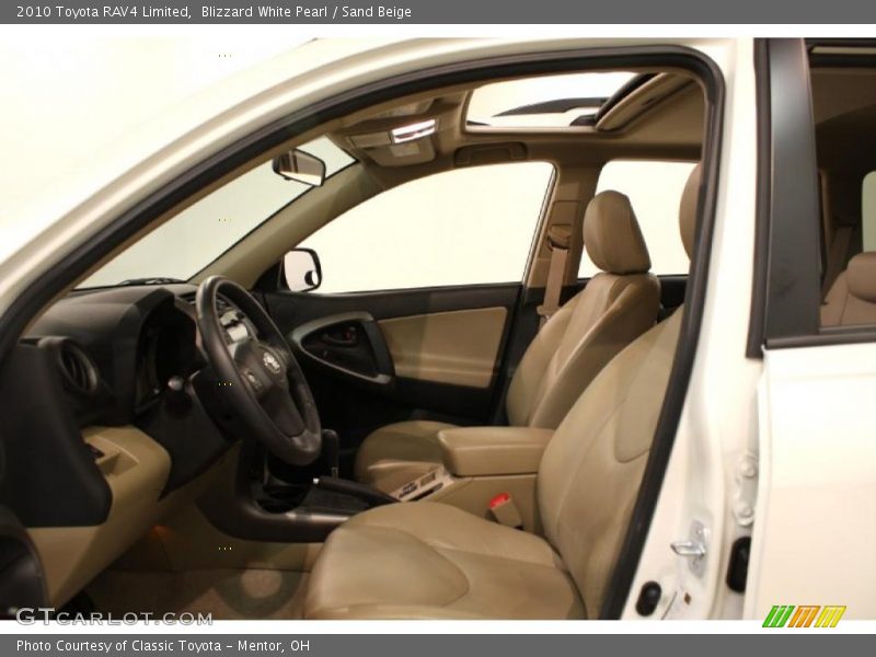 Blizzard White Pearl / Sand Beige 2010 Toyota RAV4 Limited