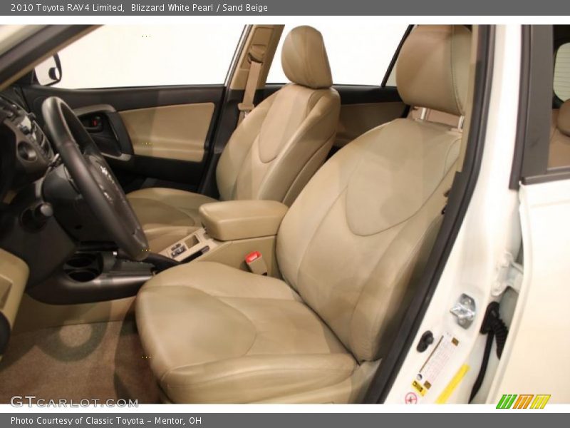 Blizzard White Pearl / Sand Beige 2010 Toyota RAV4 Limited