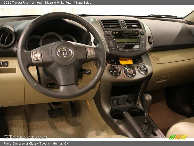 Blizzard White Pearl / Sand Beige 2010 Toyota RAV4 Limited