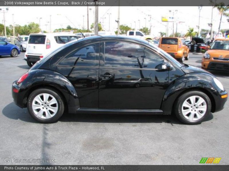 Black / Cream Beige 2008 Volkswagen New Beetle S Coupe