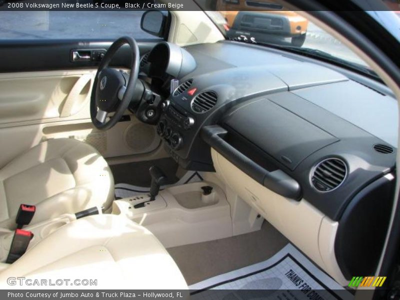 Black / Cream Beige 2008 Volkswagen New Beetle S Coupe