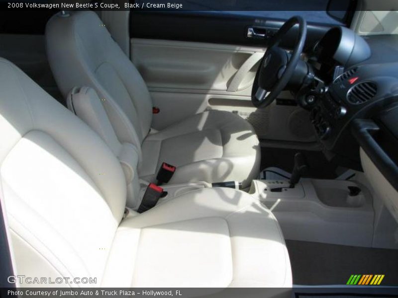 Black / Cream Beige 2008 Volkswagen New Beetle S Coupe