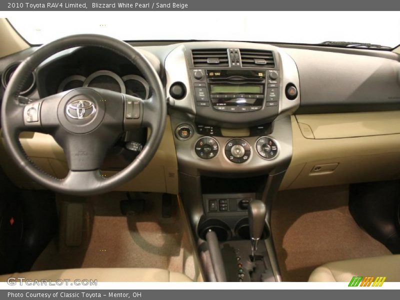 Blizzard White Pearl / Sand Beige 2010 Toyota RAV4 Limited
