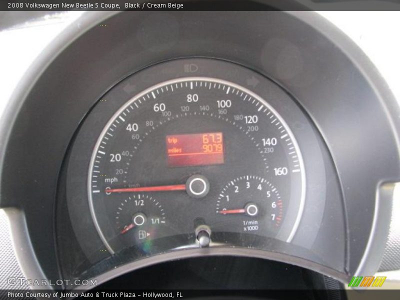 Black / Cream Beige 2008 Volkswagen New Beetle S Coupe