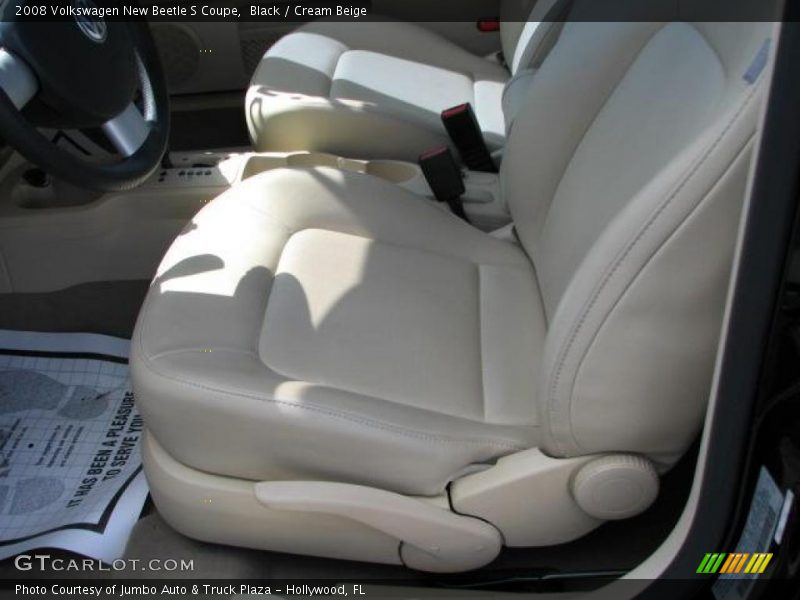 Black / Cream Beige 2008 Volkswagen New Beetle S Coupe
