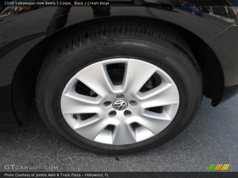 Black / Cream Beige 2008 Volkswagen New Beetle S Coupe