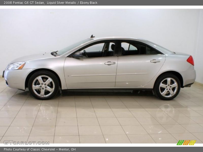 Liquid Silver Metallic / Ebony Black 2008 Pontiac G6 GT Sedan