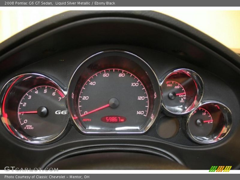 Liquid Silver Metallic / Ebony Black 2008 Pontiac G6 GT Sedan