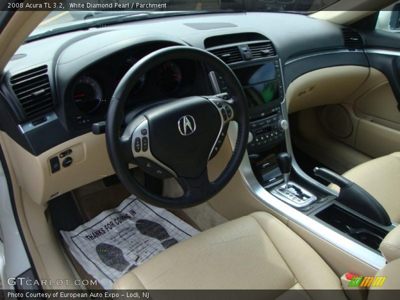 White Diamond Pearl / Parchment 2008 Acura TL 3.2