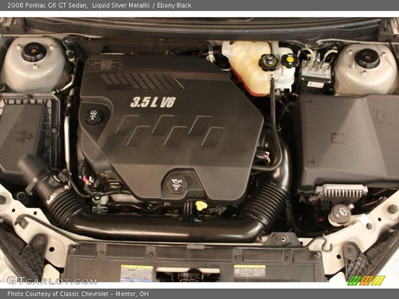 Liquid Silver Metallic / Ebony Black 2008 Pontiac G6 GT Sedan