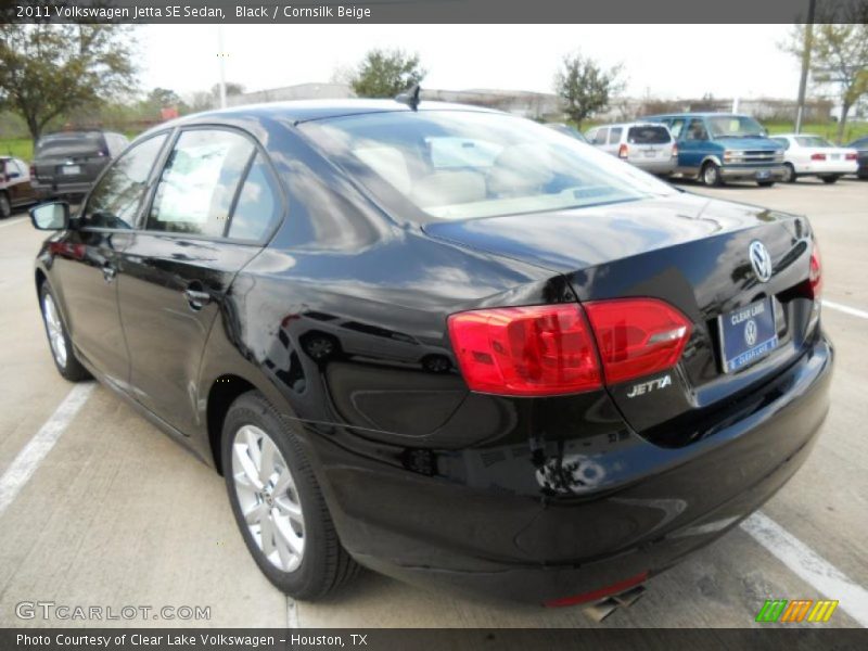 Black / Cornsilk Beige 2011 Volkswagen Jetta SE Sedan