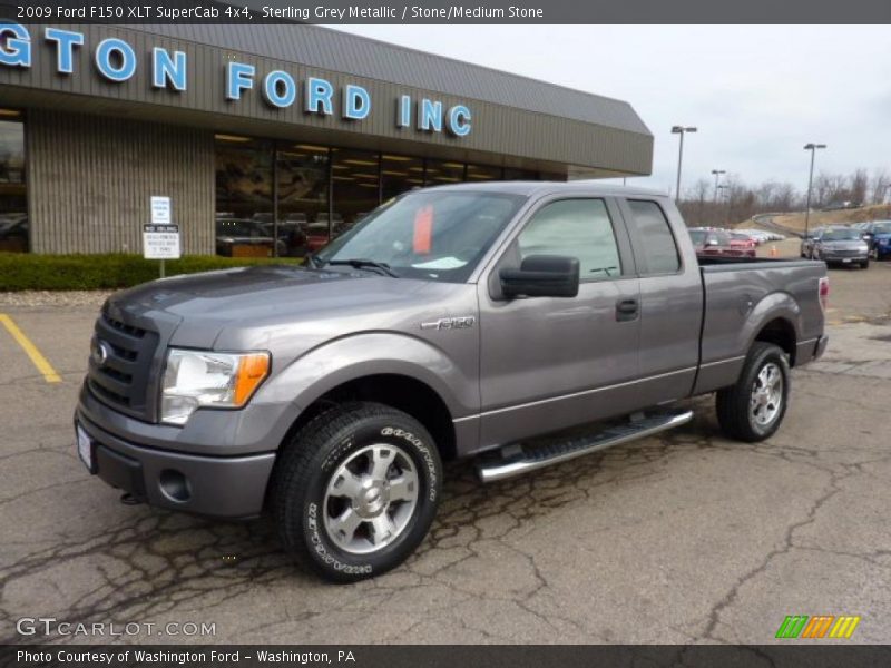 Sterling Grey Metallic / Stone/Medium Stone 2009 Ford F150 XLT SuperCab 4x4